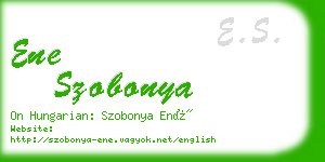 ene szobonya business card